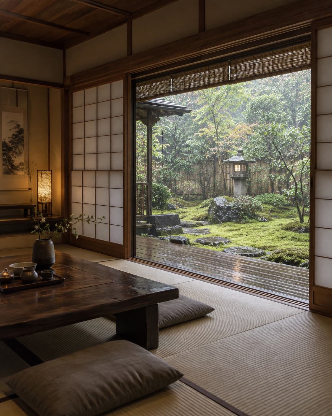 京都旅馆与苔藓庭院